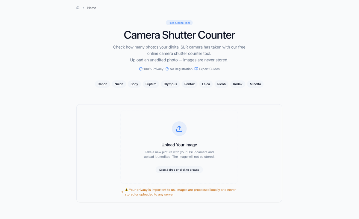 CountMyShutter.com website transformation