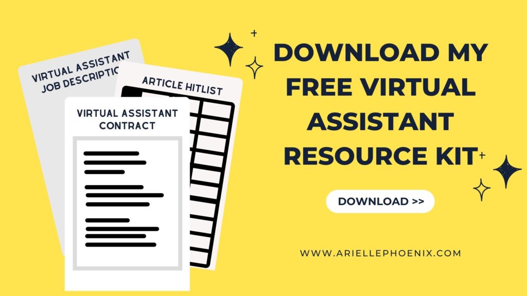 Download my free virtual assistant resource kit